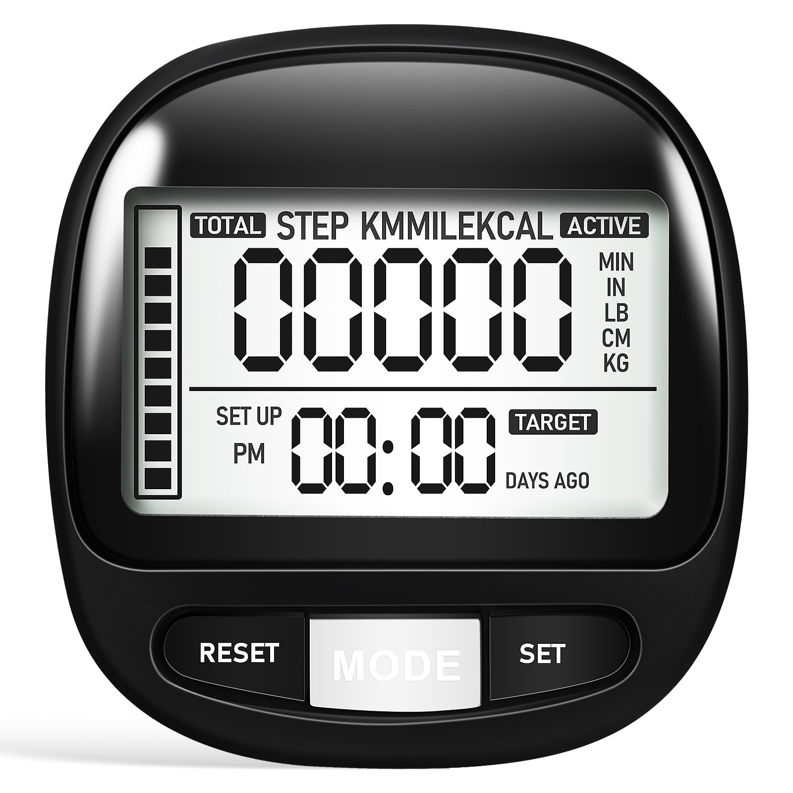 KALLORY Pedometer Clip On Design 1 Set 2.0x1.8x0.4in - Walmart.com