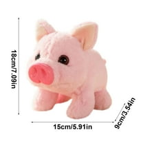 Walking Plush Pig, SSNTSY Interactive Stuffed Toy, Funny Animated Toy, Cute Pig Toy with Moving Mouth and Sound Interactive Design for Birthday Gifts