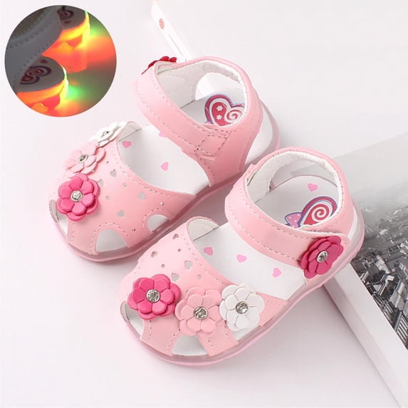 Walking Shoes For Babies Children'S Illuminated Shoes For Outdoor Wear Casual Shoes With Comfortable And Breathable Adhesive Soft Soled Shoes Baby Slip On Shoes