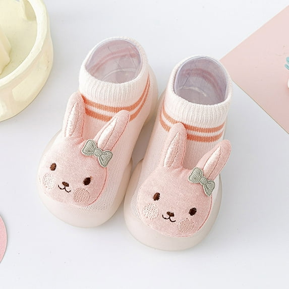 Walking Shoes Size 2 Girls Cartoon Rabbit Pattern Quick-Dry Sock Shoes Fall Toddler Slippers Boys & Girls Sneakers