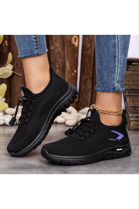 Walking Shoes, Wide Toe Box Shoes Women Extra Wide Width Sneakers Air Cushion Road Running Shoes Ultra Light Tennis Gym Workout Training Shoes Breathable Walking Shoes With Arch Support, Black 9