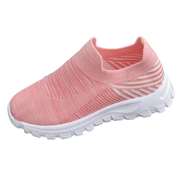 Walking Shoes Women Casual Lightweight Slip on Loafers Comfy Soft Sole Stretch Knit Mesh Solid Color Sneakers Pink Size 10.5