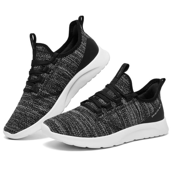 Walking Shoes for Women Energycloud Womens Shoes - Slip on Running shoes Sneakers for Women Lightweight Comfortable Gym Shoes,BLACKGREY Size 8.5