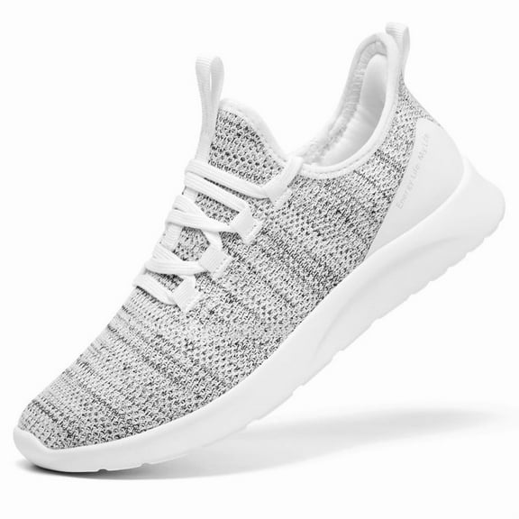 Walking Shoes for Women Energycloud Womens Shoes - Slip on Running shoes Sneakers for Women Travel Lightweight Comfortable Gym Shoes,WHITEGRAY Size 9.5