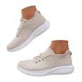 thumbnail image 1 of Walking Shoes Women Non Slip Orthopedic Arch Support Running Sneakers Work Breathable Soft Lightweight Outdoor Footwear Beige Size 6, 1 of 5