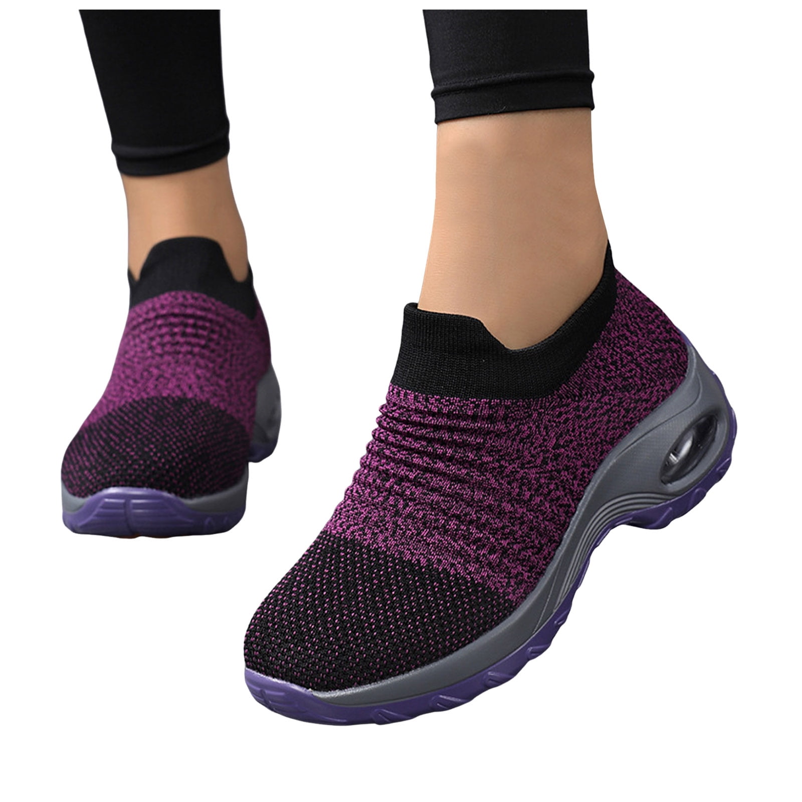 Walking Shoes Women Stretch Knit Slip on Sock Shoes  display picture 2