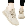 thumbnail image 1 of Walking Shoes Women,Women's Fashion Trail Running Shoes,Lightweight Mesh Breathable Sneakers,Outdoor Low Top Casual Sneakers,for Travel Mountaineering Running Training Fitness,Beige,6, 1 of 8
