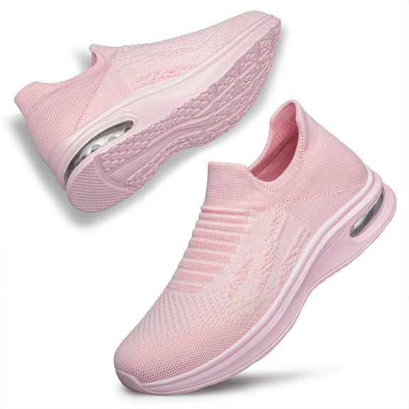 vibdiv Walking Shoes for Women Comfort Non Slip Tennis Shoes Workout Travel Gym Sneakers zapatos para mujer Pink Size 11