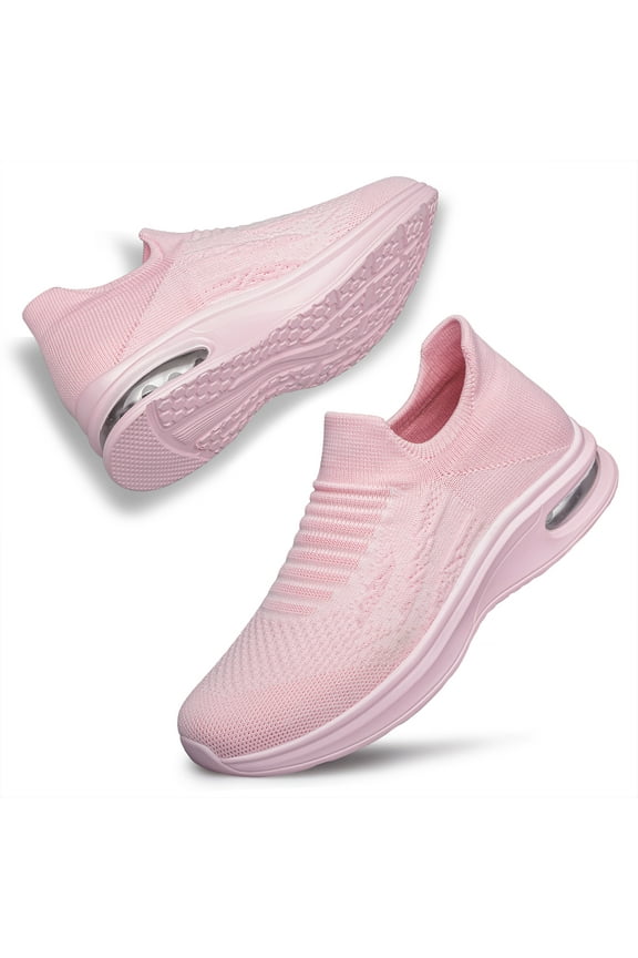 Walking Shoes for Women Comfort Non Slip Tennis Shoes Workout Travel Gym Sneakers zapatos para mujer Pink Size 5