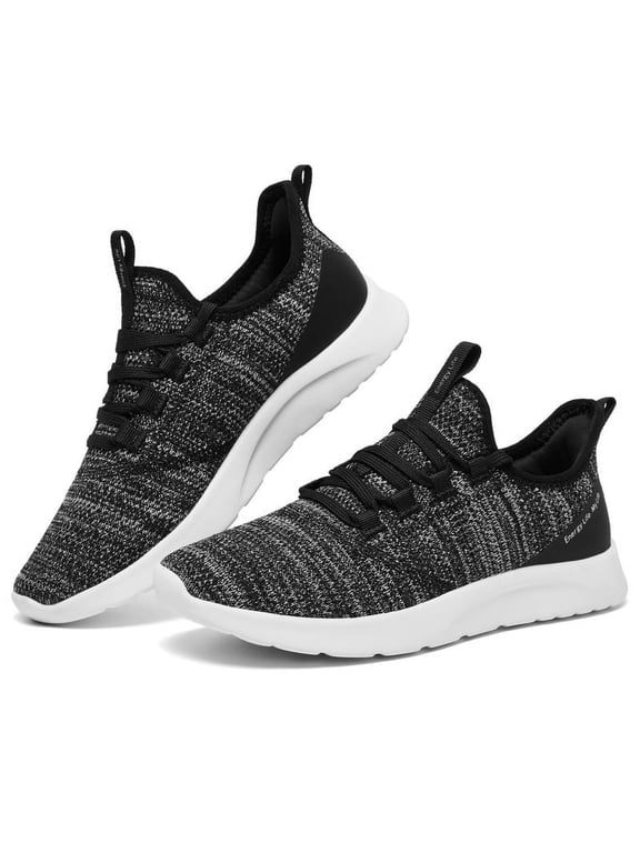 Walking Shoes for Women Energycloud Womens Shoes - Slip on Running shoes Sneakers for Women Lightweight Comfortable Gym Shoes,BLACKGREY Size 6