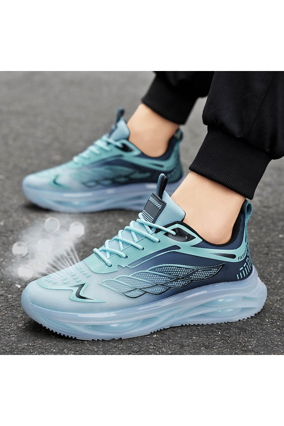 Walking Sneakers for Men Women Hands Free and Supportive Running Shoes Breathable Mesh Sneakers (Blue 39)