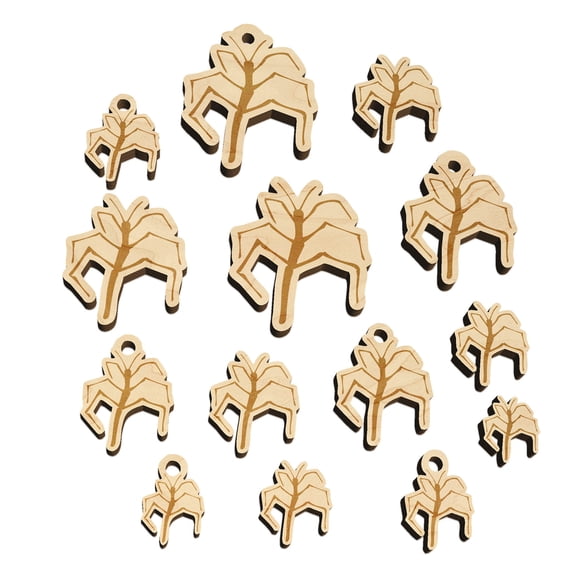 Walking Stick Bug Insect Wood Mini Charms Shapes DIY Craft Jewelry - With Hole - Various Sizes (16pcs)