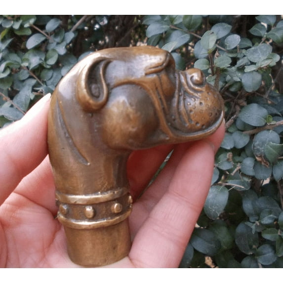 Walking Stick Cane Animal Head Brass Cane for Walking Stick Men & Women Gift, Brass Handle Dog Head For Walking Stick Cane Top Topper gift