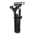 Walking Stick Non Slip Foldable Aluminum Alloy Walking Cane with LED Light 360° Shock Damp