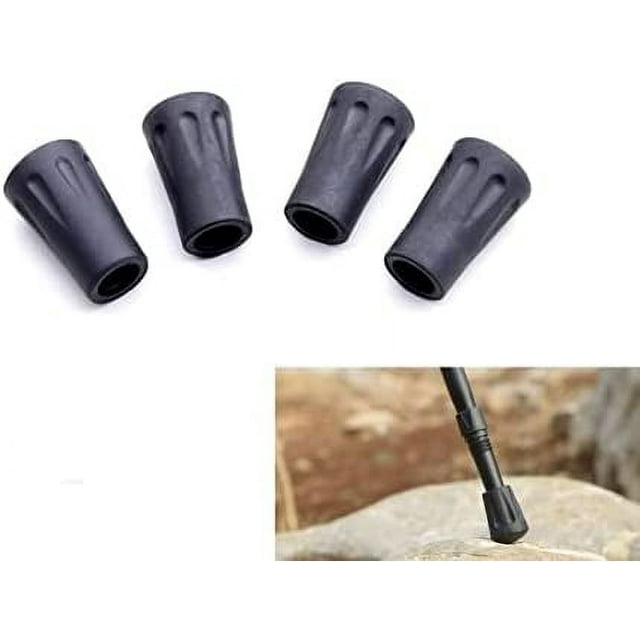 Walking Stick Tips Rubber 4pcs Trekking Pole Tips Replacement Rubber