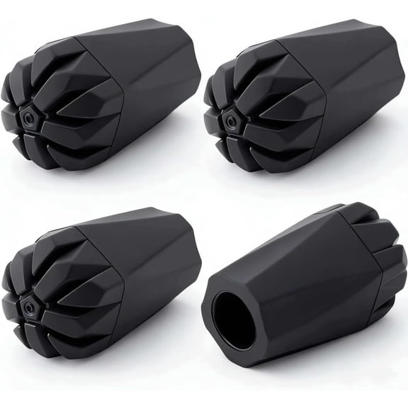 Walking Stick Tips Rubber 4pcs Trekking Pole Replacement- Feet for Hiking Poles, Sticks, Poles | Tip Sticks Boot