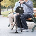 thumbnail image 1 of Folding Walking Cane with Tripod Chair Seat Stool Heavy Duty Adjustable Portable, 1 of 12