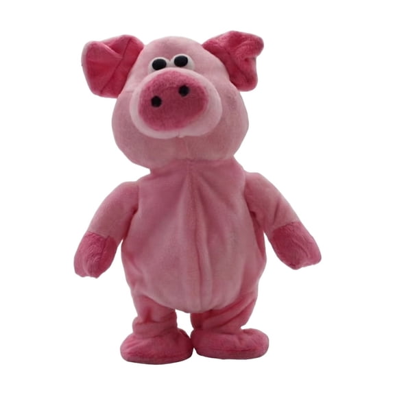 Walking Talking Pig Plush , 9" Interactive Pig Plush Stuffed Animal with Record and Repeat-function, Electronic Walking Plush Doll for Learning Speech D