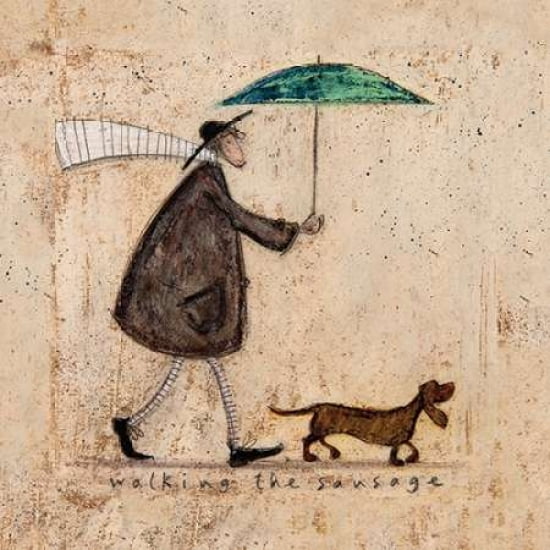 Walking The Sausage Canvas Art - Sam Toft (24 x 24)