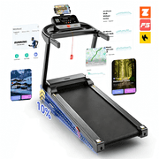 Walking Treadmill Pad with Incline - Portable Incline Treadmill, Walking Pad with Handle Bar, 3.0HP Low Noise, 3 in 1 Treadmills for Home, Office,Wide Belt, App, Heart Rate