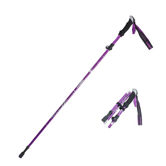 Walking Trekking Poles - 2 Pack With Antishock And Quick Lock System, Telescopic, Collapsible, Ultralight For Hiking, Camping, Mountaining, Backpacking, Walking, Trekking