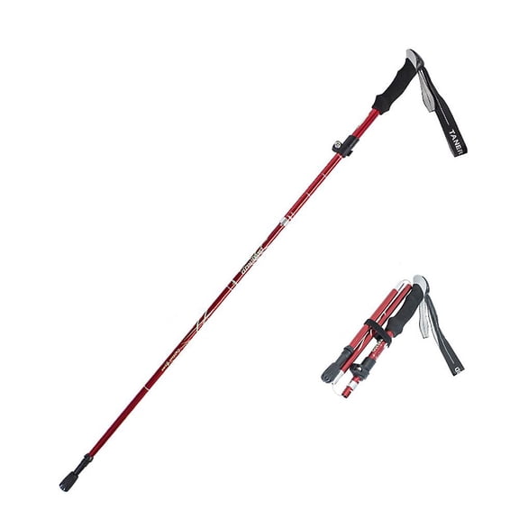 Walking Trekking Poles - 2 Pack With Antishock And Quick Lock System, Telescopic, Collapsible, Ultralight For Hiking, Camping, Mountaining, Backpacking, Walking, Trekking