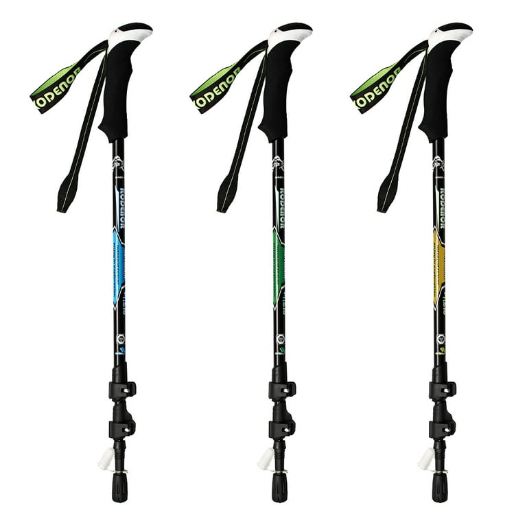 Walking Trekking Poles with Antishock and Quick Lock System, Telescopic,  Collapsible, Ultralight for Hiking, Camping, Mountaining, Backpacking,
