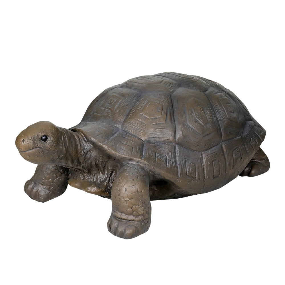 Large Brown Fiber Reinforced Concrete Tortoise Garden Statue
