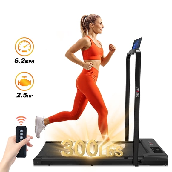 BEF Walking Pad, 3 in 1 Under Desk Treadmill, 2.5HP Quiet with Remote Control, 0.6-6.2MPH Home Workout Equipment