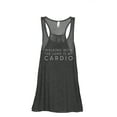 thumbnail image 1 of Walking With The Lord Is My Cardio Women's Fashion Sleeveless Flowy Racerback Workout Yoga Tank Top Charcoal Grey Large, 1 of 3