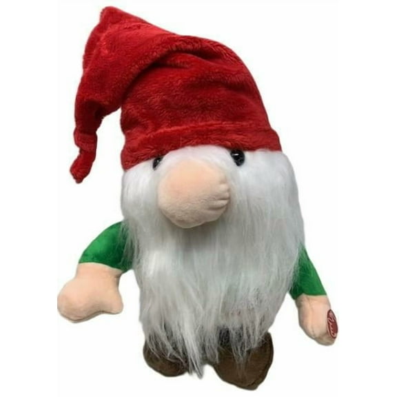 Walking and Singing Christmas Gnome Plush - 9 Inch, Festive Holiday Cheer, Gr/R