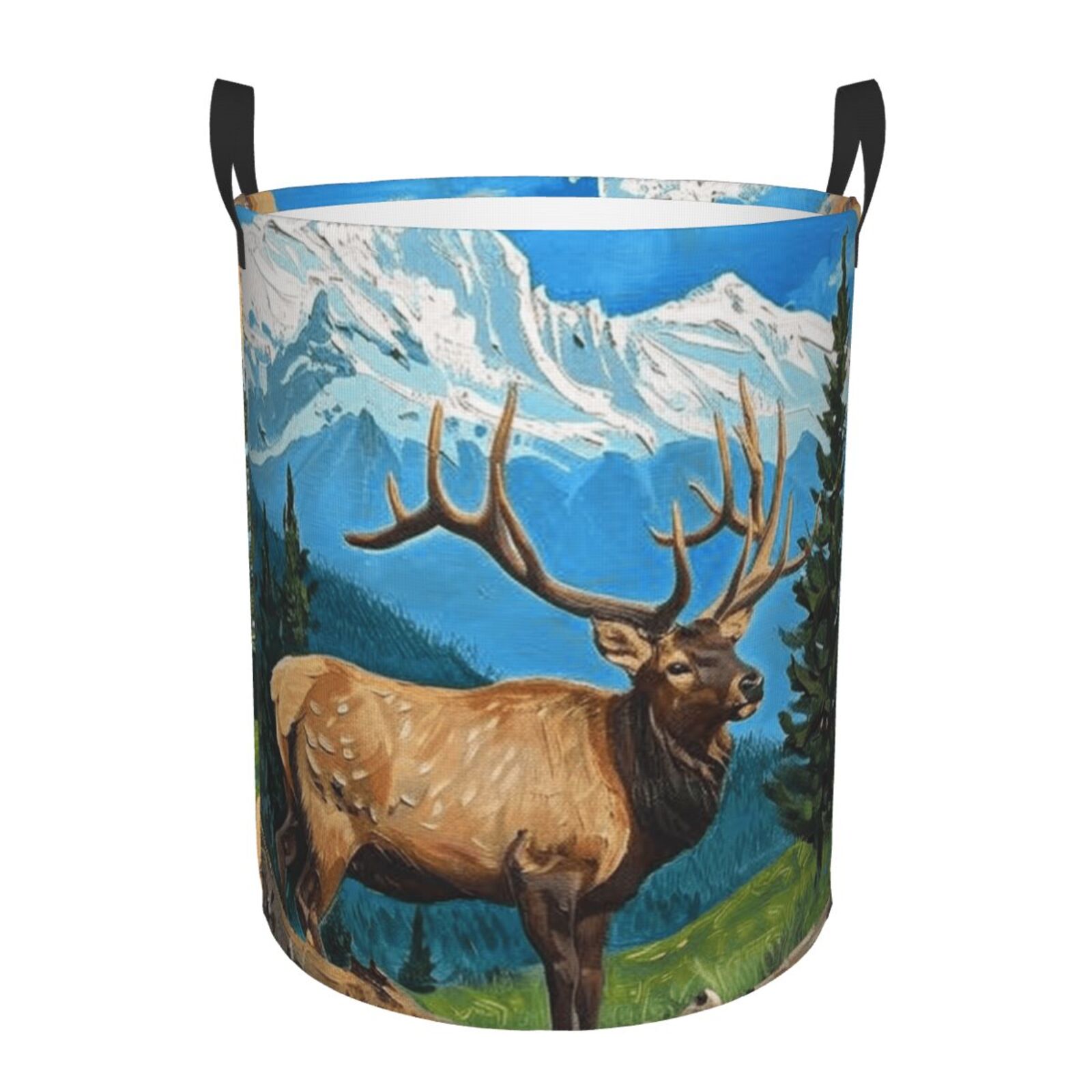 Walking animal art Circular Gift Dirty Clothes Storage Bucket Gift