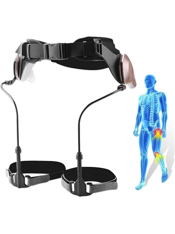Walking assistance device, wearable exoskeleton walker with adjustable lumbar and leg support -3-speed assistive device suitable for stairs, hiking, mobility, and stability (one pair)T