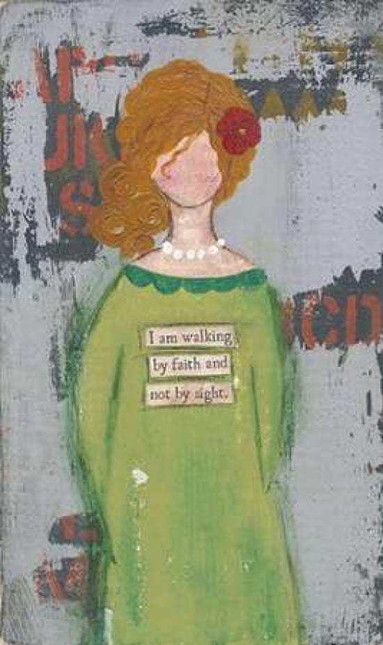 Walking by Faith Canvas Art - Cassandra Cushman (24 x 36)