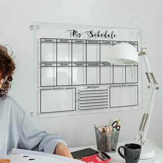 AMUSIGHT Clear Acrylic Dry Erase Board, 12 X 12 Non-Magnetic Acrylic  White Board for Wall, Clear Erasable Acrylic Board for Office, School or  Home