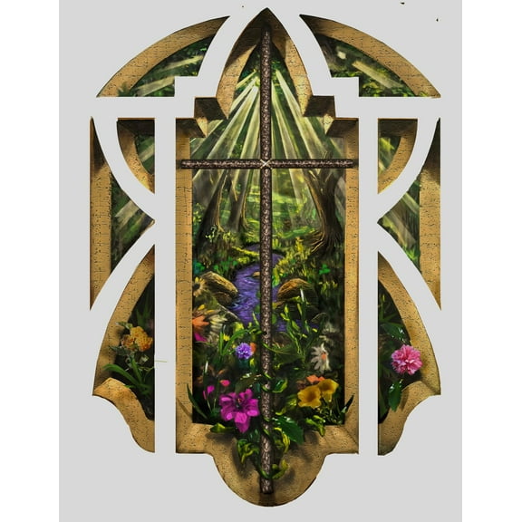 Wall-Ahhh! 3-D Architectural Spirit Creek Wall Mural