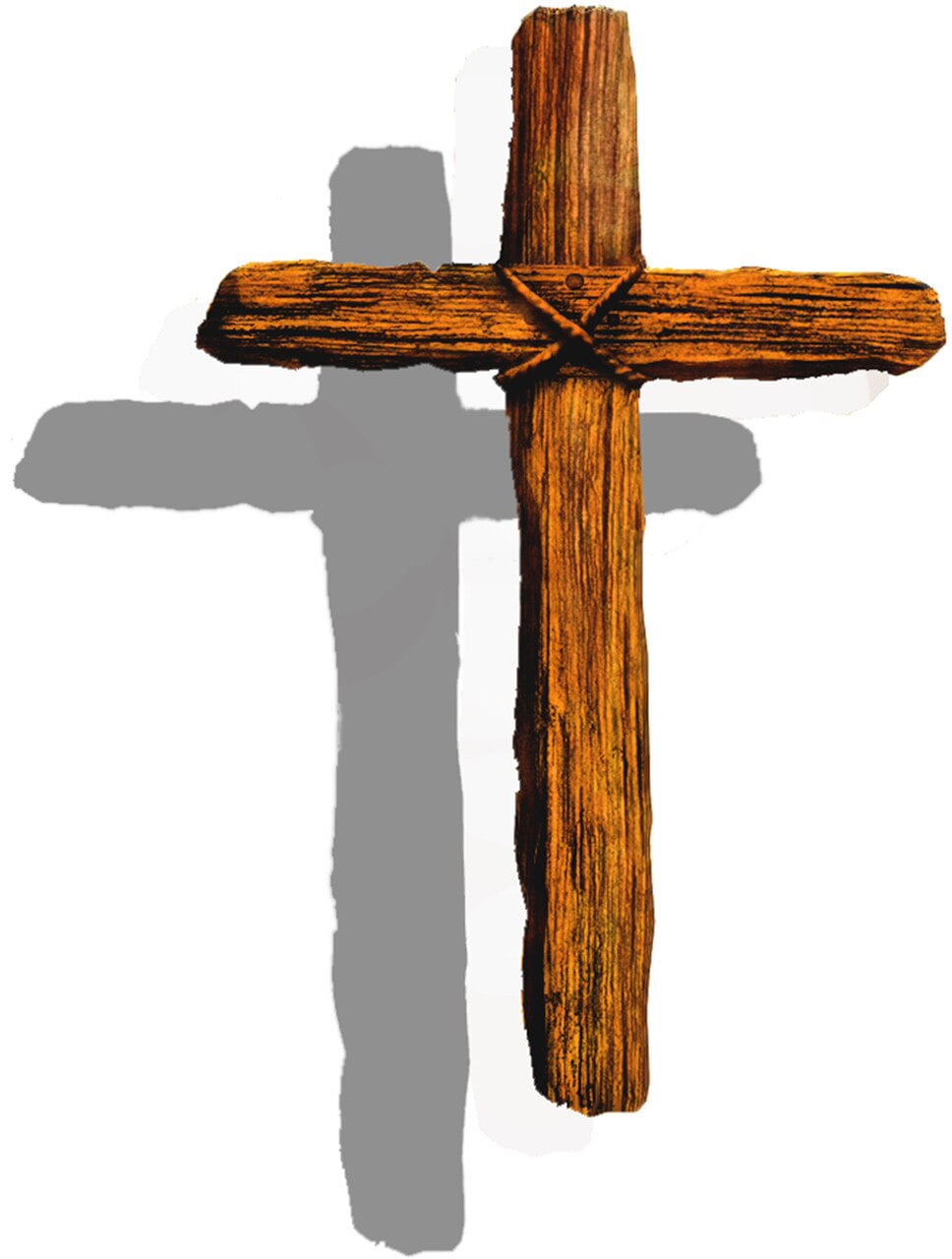 Wall-Ahhh!™ 3D Floating Old Wooden Cross Wall Decor Decal