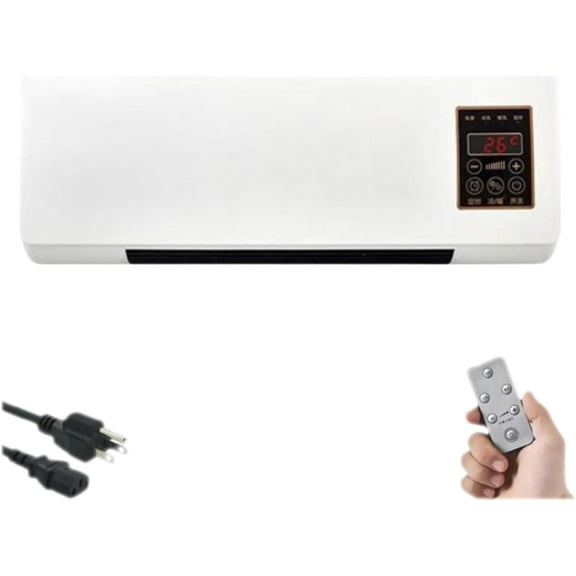Wall Air Conditioner Fan - Portable Split Portable Air,No Drilling Kitchen Wall Air Conditioner Fan with Remote Control & Timer, 10 s Instant Cooling for home (Warm air pro-D)
