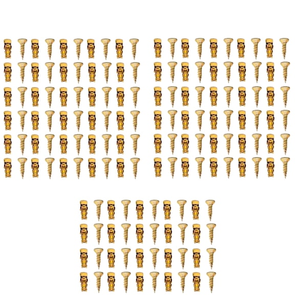 Wall Anchor Screw Kit, Self Tapping Short Expansion Fasteners, 160 Piece Set 80 Wall Plugs 80 Screws, for Tile Stone Cabinet Partition Hinge Mounting Home Construction Repair Use
