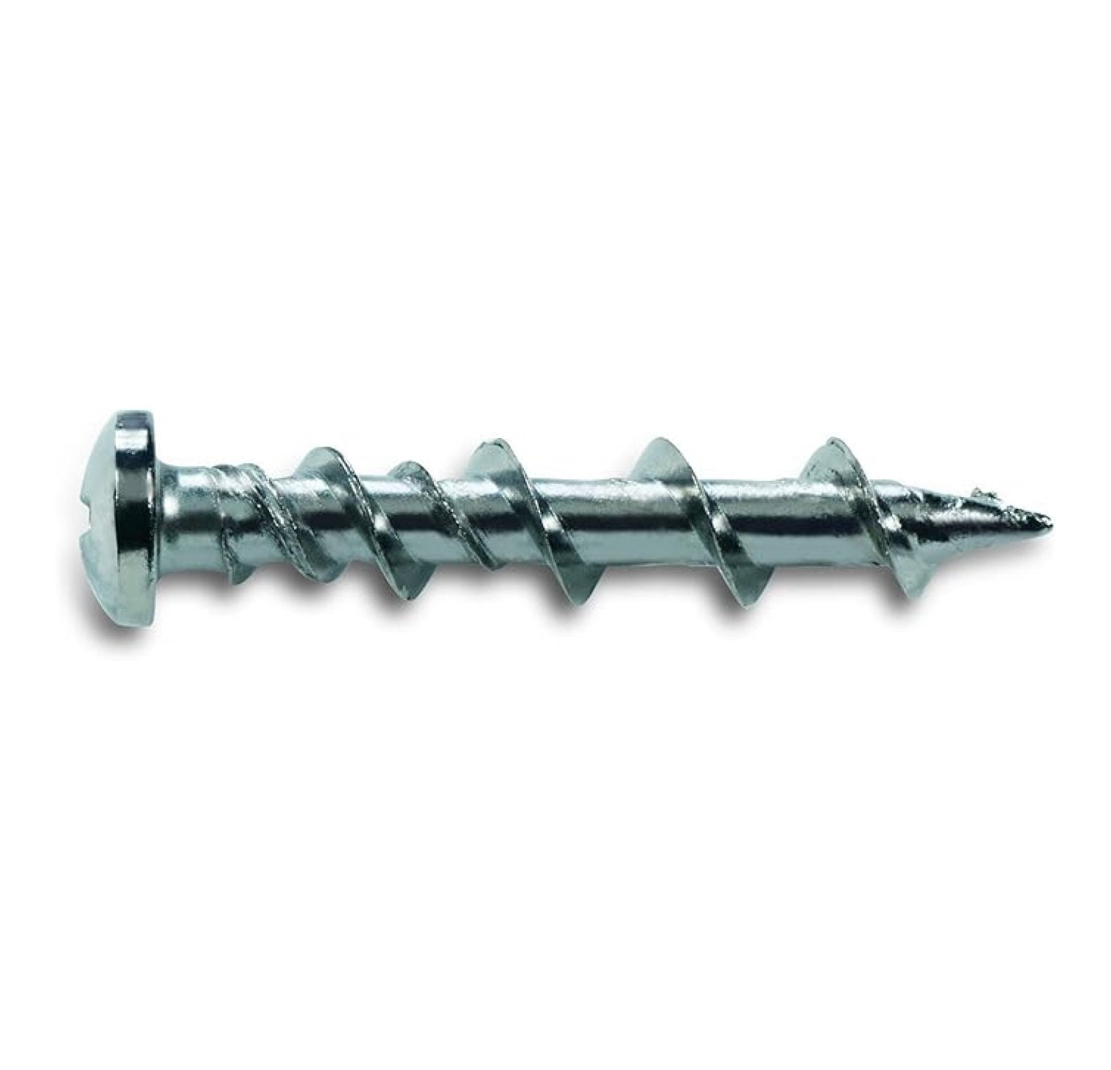 Wall Anchors 1/4 x 1-1/4 inch - Fastening Innovations Wall-Dog Light Duty Anchors - White Pan Head - 100 Pack - for Drywall, Concrete, Brick & Plaster