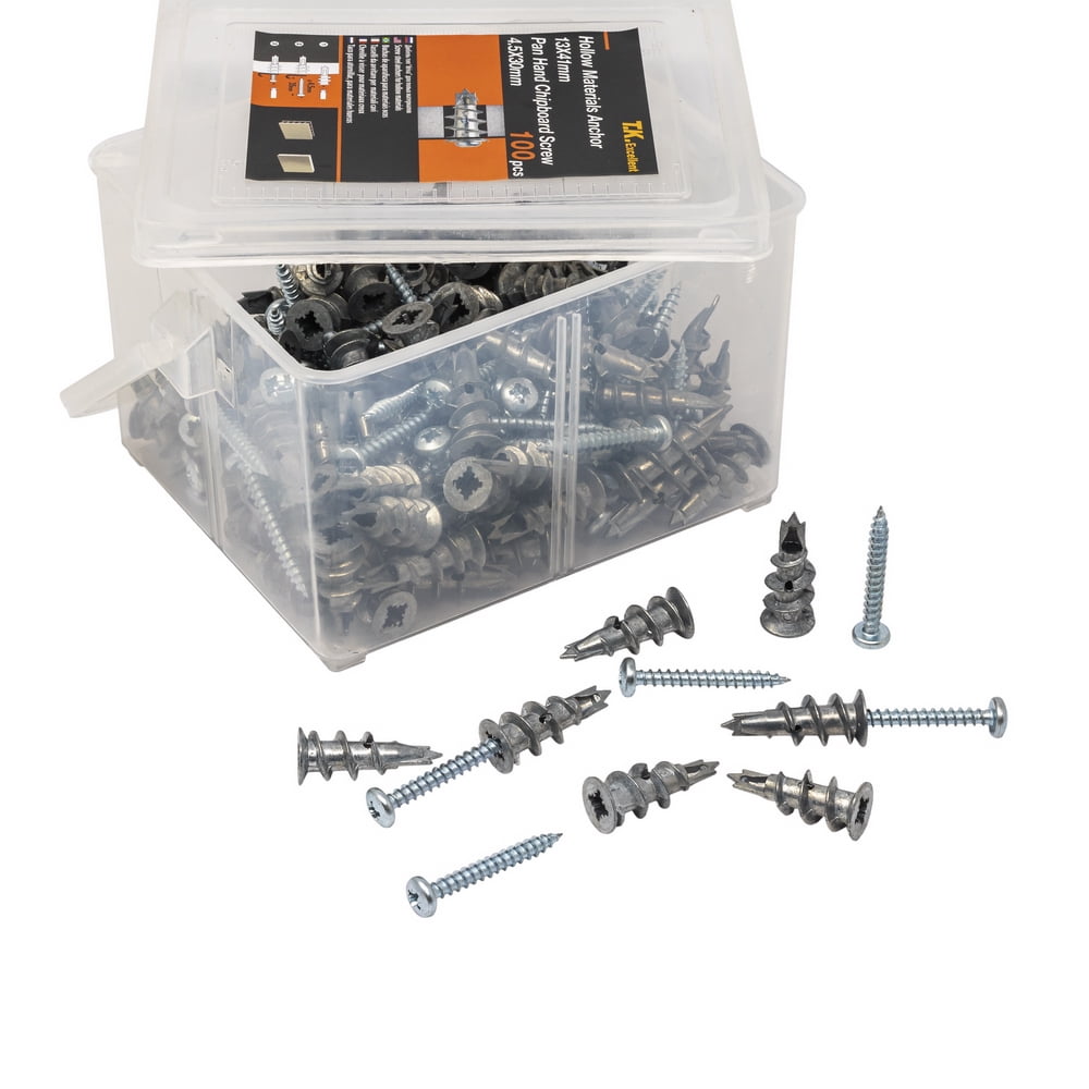 T.K.Excellent Multiple Sizes Hollow Wall Anchor Assortment Kit