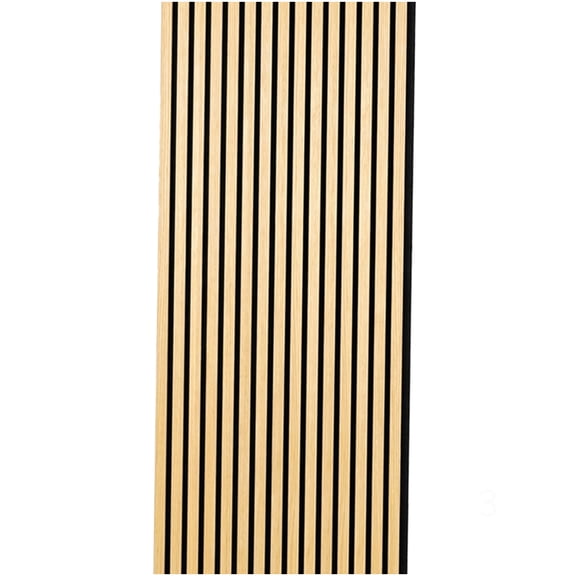 Wall And Ceiling Oak 3D Fluted Acoustic MDF Panels 3/4 In. Thick 2 Piece Set 9 Ft. Length