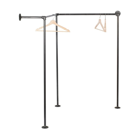 Wall And Floor Mounted Clothing Rack By PIPE DECOR