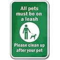 thumbnail image 1 of Wall Art 12"x 8" All Pets Must Be On A Leash Please Clean Up After Your Pet Sign For Property Metal Sign Sign, 1 of 4