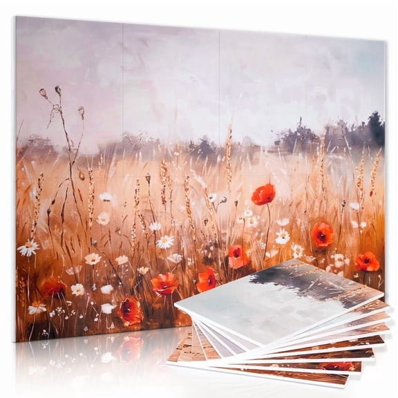 Wall Art Acoustic Panels 8 Pack 48" X 32" Sound Proof Panels for Wall Decorative Sound Absorbing Panels for Walls for Recording Studio Office Home, Flower