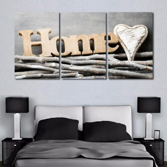 Wall Art For Bedroom Simple Life Black and white paintings Canvas Wall Art Decor Hang Pictures 3 Pieces, Framed Canvas Prints Watercolor Giclee,Hang for Home Decoration