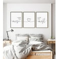 thumbnail image 1 of Wall Art Canvas 3 Pieces I Love You More Heart I Love You Most Poster Prints Painting Pictures Framed Artwork for Master Bedroom Above Bed Decoration with Inner Frame, 1 of 5