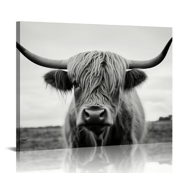 Wall Art Canvas Printings Black and White Animal Canvas Picture Framed Art Wall Decor Framed for Bedroom Bathroom