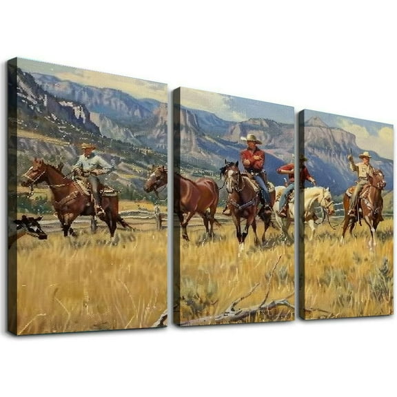 Wall Art by Charles Marion Russell Decorative Oil Painting, Canvas Pr Canvas Painting Posters And Prints Wall Art Pictures for Living Room Bedroom Decor