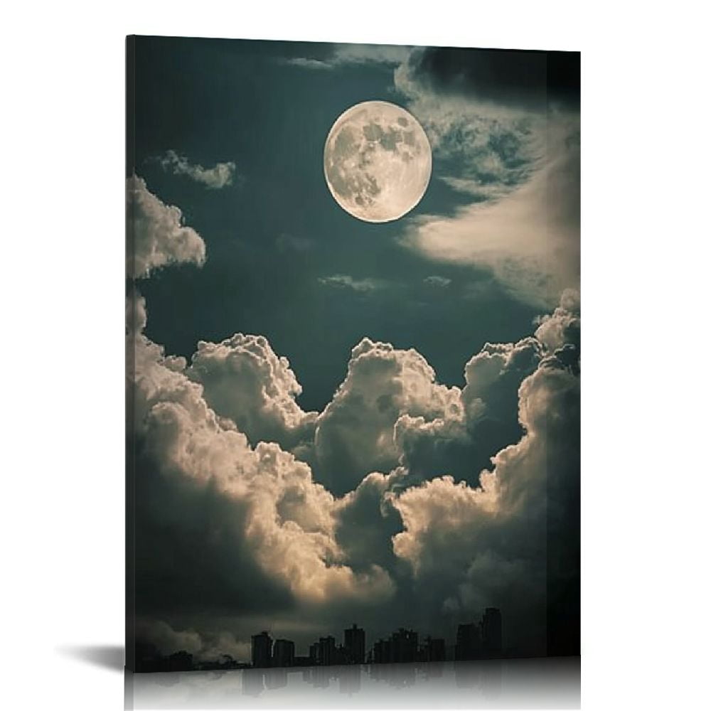 Wall Art Dark Academia Paintings Moody Landscape Print Cloud Poster ...